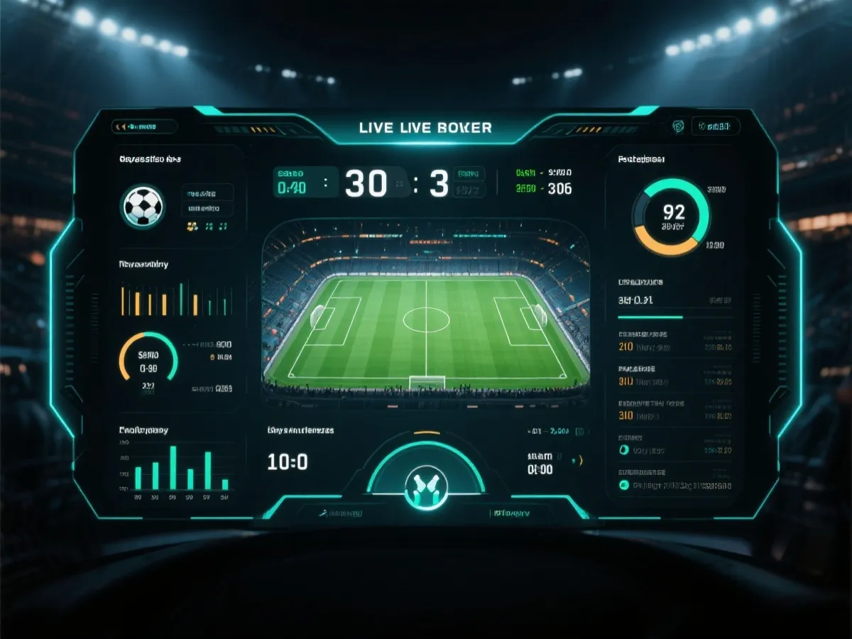 即時比分與賽事統計更新示意