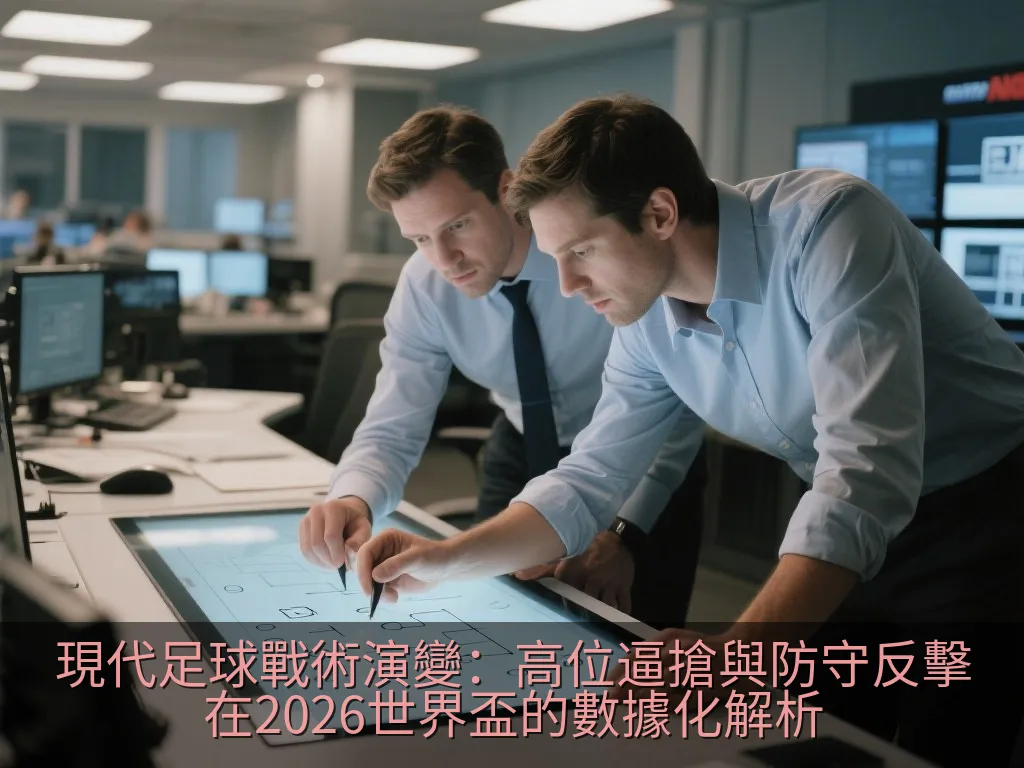 數位平板上顯示的足球比賽數據熱圖與戰術分析圖表