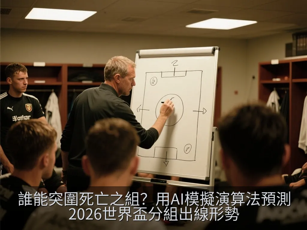 高科技體育數據分析螢幕,展示機率條與模擬統計圖表